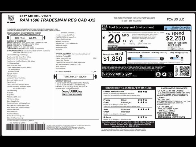 2017 Ram 1500 Tradesman