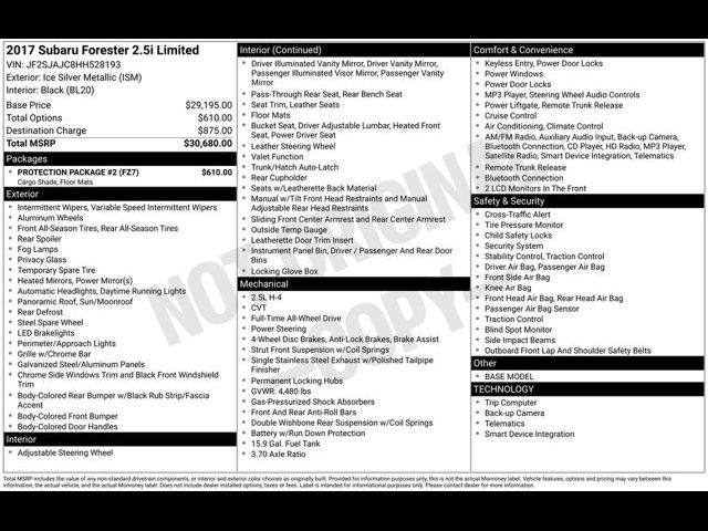 2017 Subaru Forester Limited