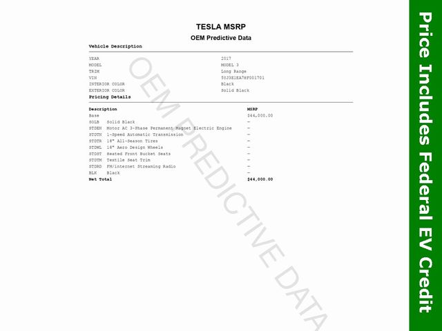 2017 Tesla Model 3 Standard