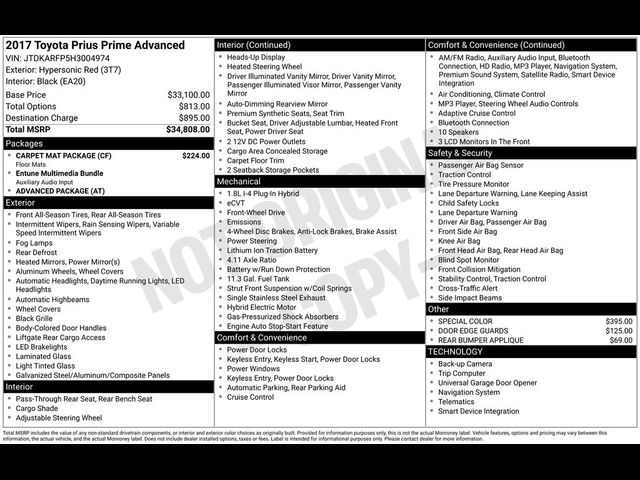 2017 Toyota Prius Prime Advanced