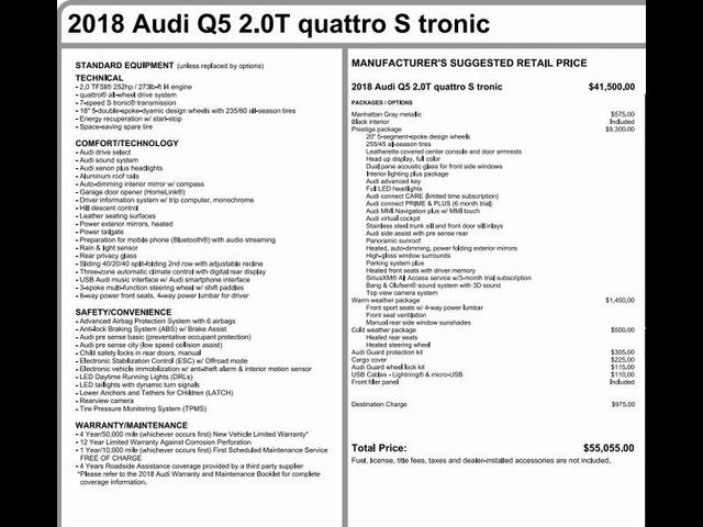 2018 Audi Q5 Tech Prestige