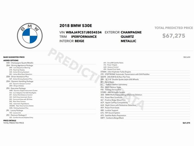 2018 BMW 5 Series 530e iPerformance