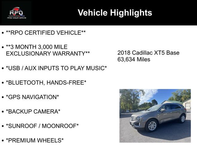 2018 Cadillac XT5 Base