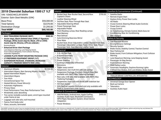 2018 Chevrolet Suburban LT