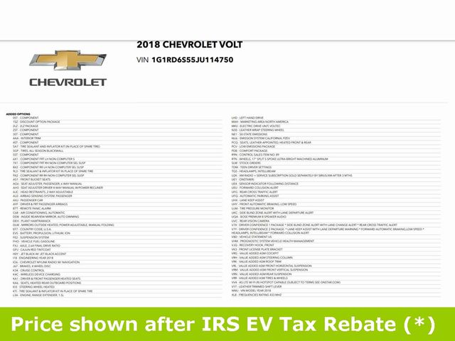 2018 Chevrolet Volt Premier