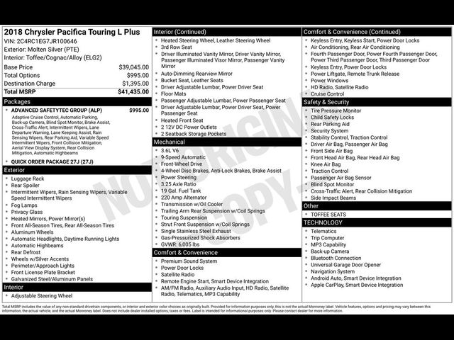 2018 Chrysler Pacifica Touring-L Plus