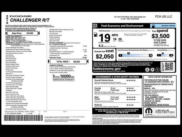 2018 Dodge Challenger R/T