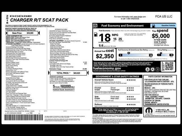 2018 Dodge Charger R/T Scat Pack