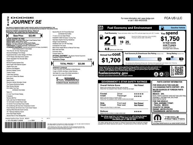 2018 Dodge Journey SE