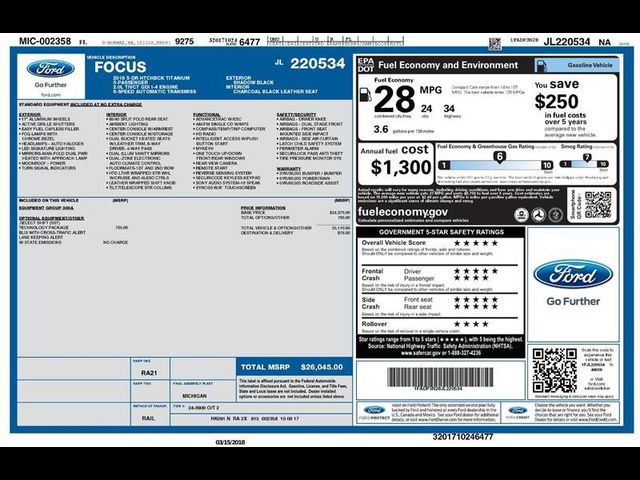 2018 Ford Focus Titanium