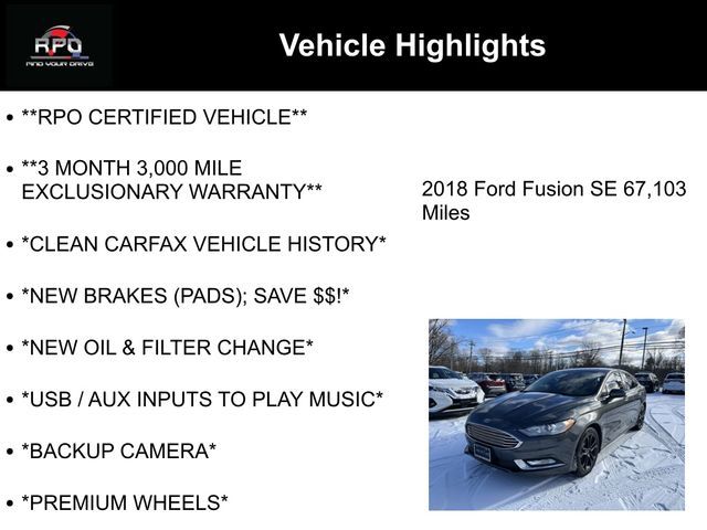 2018 Ford Fusion SE