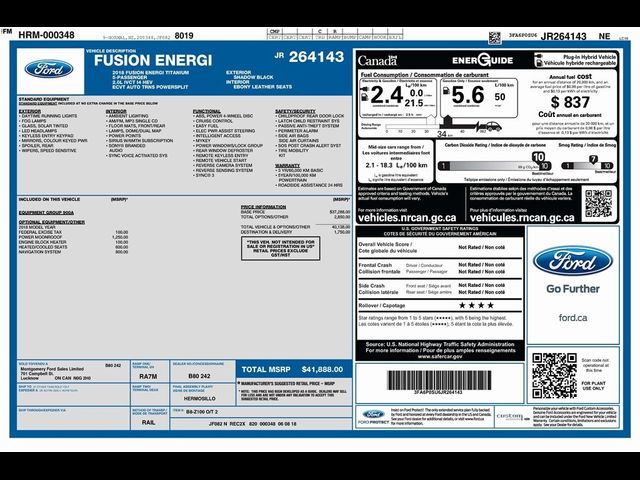 2018 Ford Fusion Energi Titanium