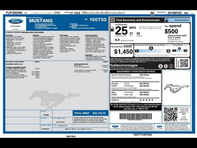 2018 Ford Mustang EcoBoost