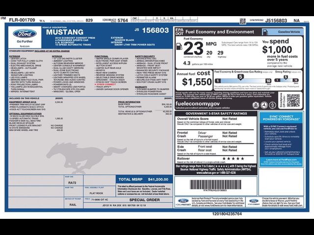 2018 Ford Mustang EcoBoost Premium