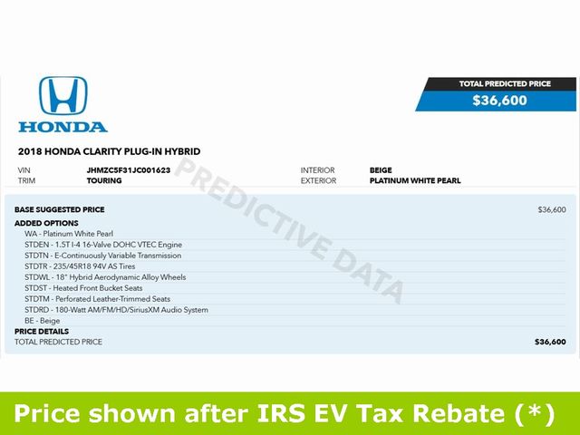 2018 Honda Clarity Plug-In Hybrid Touring