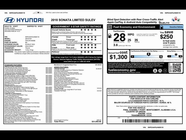 2018 Hyundai Sonata Limited