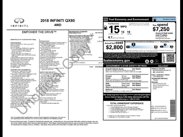 2018 INFINITI QX80 Base