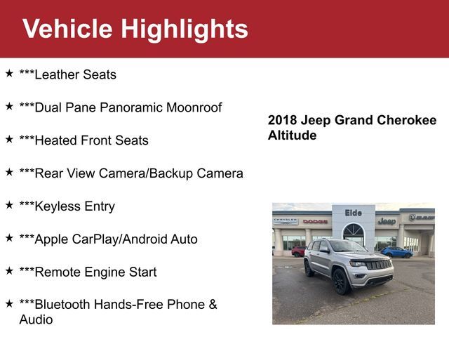 2018 Jeep Grand Cherokee Altitude IV