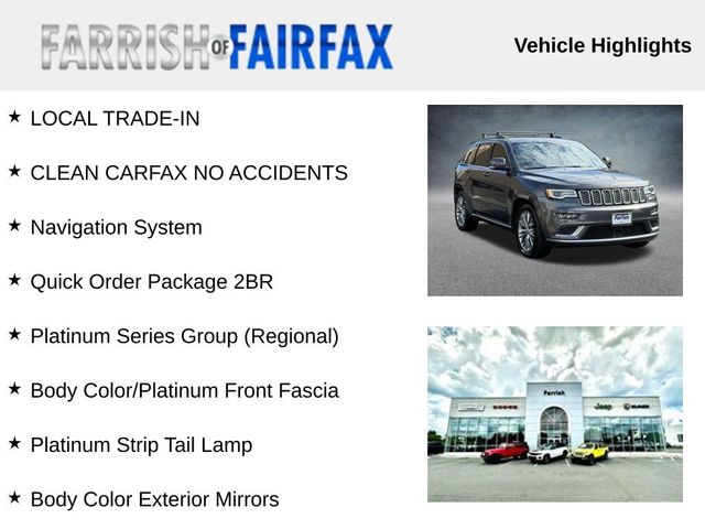 2018 Jeep Grand Cherokee Summit