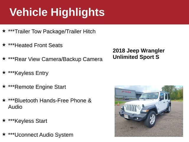 2018 Jeep Wrangler Unlimited Sport S