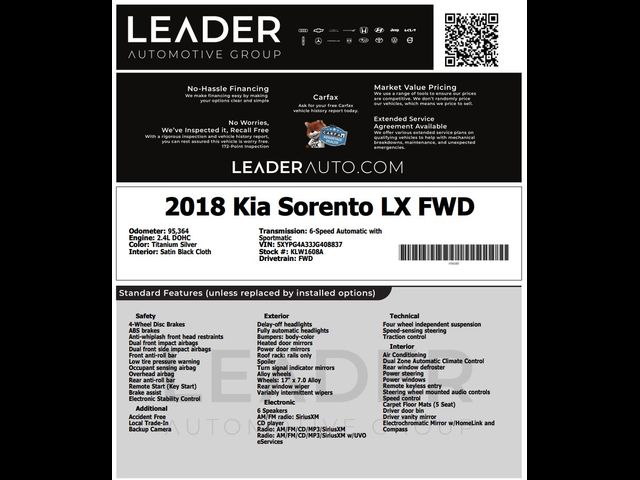 2018 Kia Sorento LX