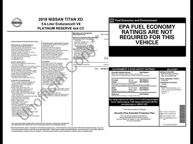 2018 Nissan Titan XD Platinum Reserve