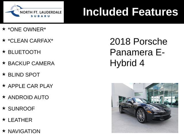 2018 Porsche Panamera E-Hybrid 4