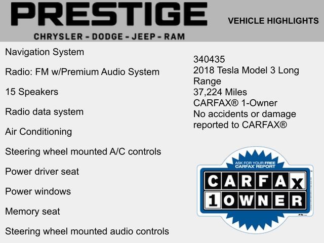 2018 Tesla Model 3 Long Range