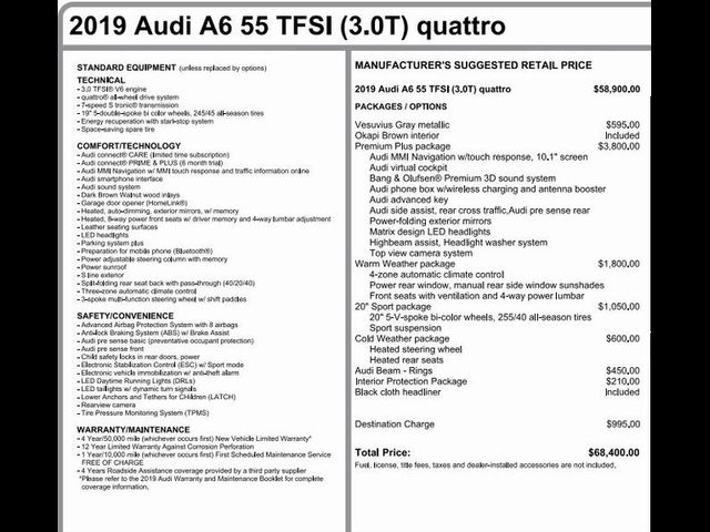 2019 Audi A6 Premium Plus