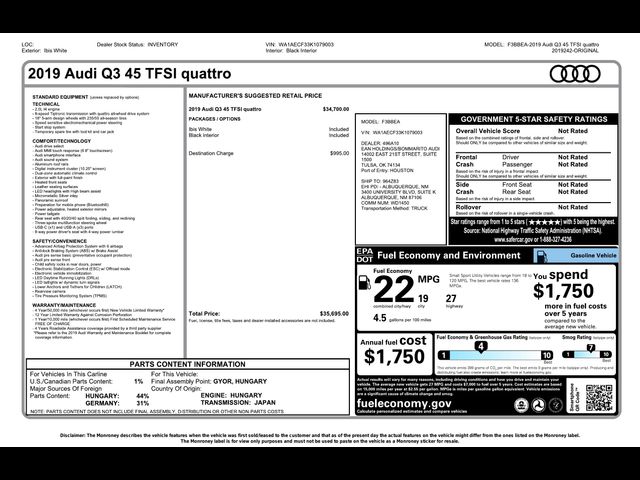 2019 Audi Q3 Premium