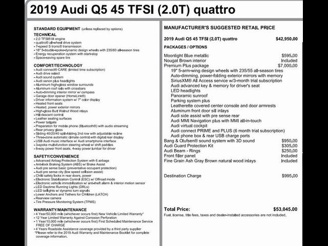 2019 Audi Q5 Premium Plus