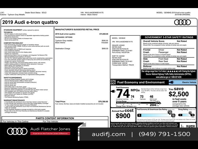 2019 Audi e-tron Premium Plus