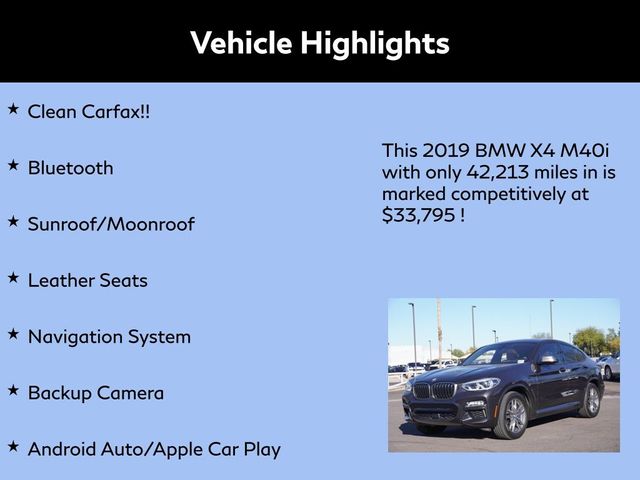 2019 BMW X4 M40i