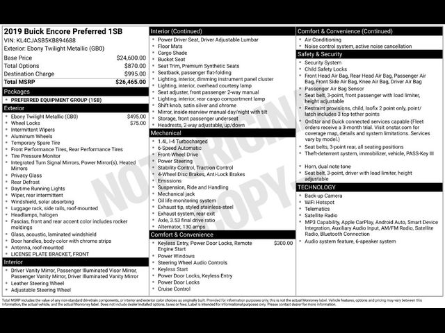2019 Buick Encore Preferred