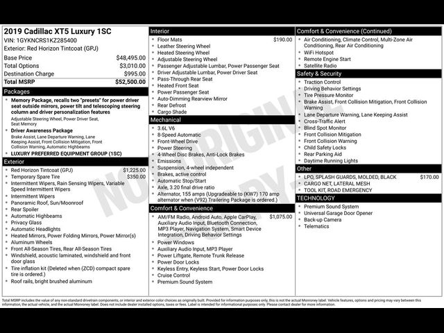 2019 Cadillac XT5 Luxury