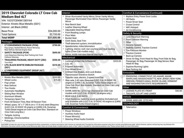 2019 Chevrolet Colorado LT