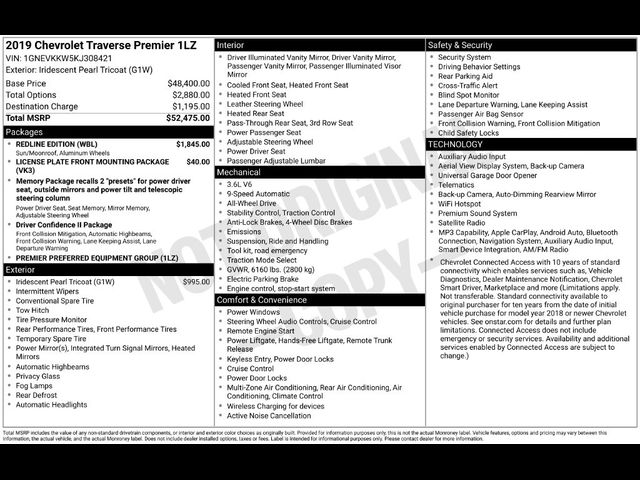 2019 Chevrolet Traverse Premier