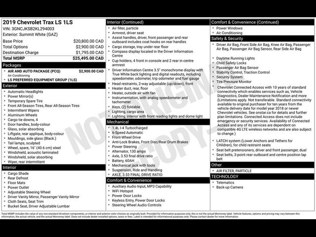 2019 Chevrolet Trax LS