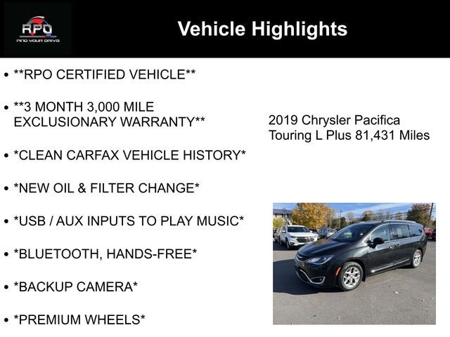 2019 Chrysler Pacifica Touring-L Plus