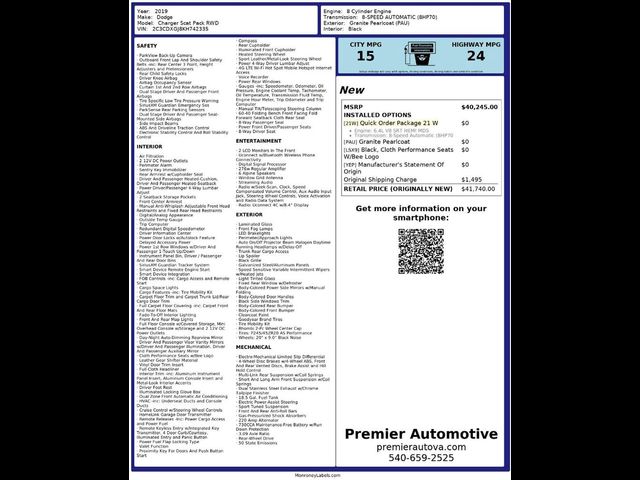 2019 Dodge Charger Scat Pack
