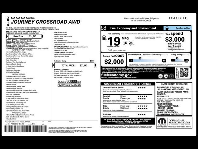2019 Dodge Journey Crossroad