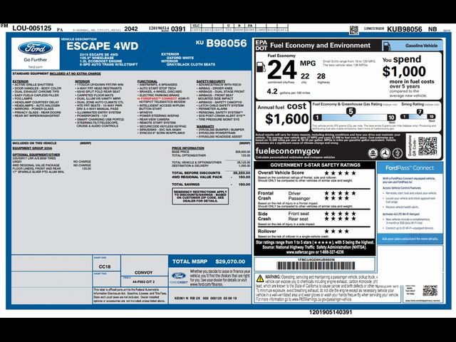 2019 Ford Escape SE