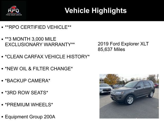 2019 Ford Explorer XLT