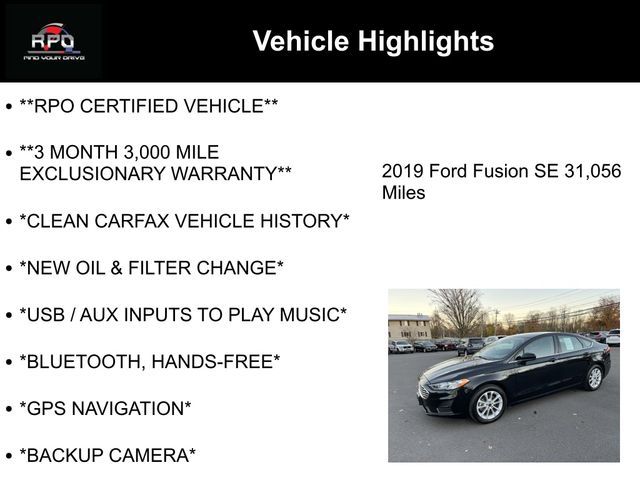 2019 Ford Fusion SE