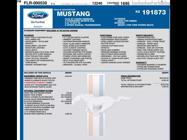 2019 Ford Mustang GT Premium