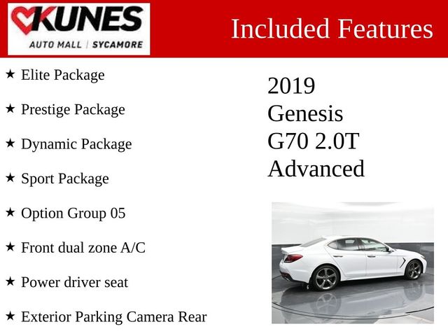 2019 Genesis G70 2.0T Advanced