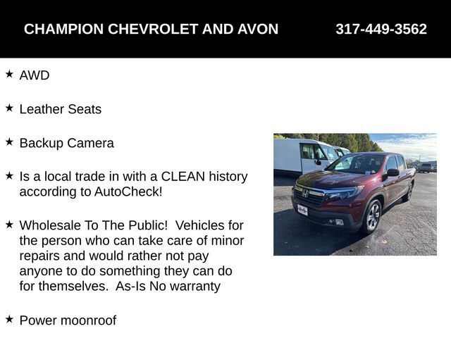 2019 Honda Ridgeline RTL