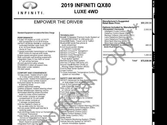 2019 INFINITI QX80 Luxe