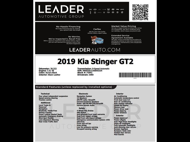 2019 Kia Stinger GT2