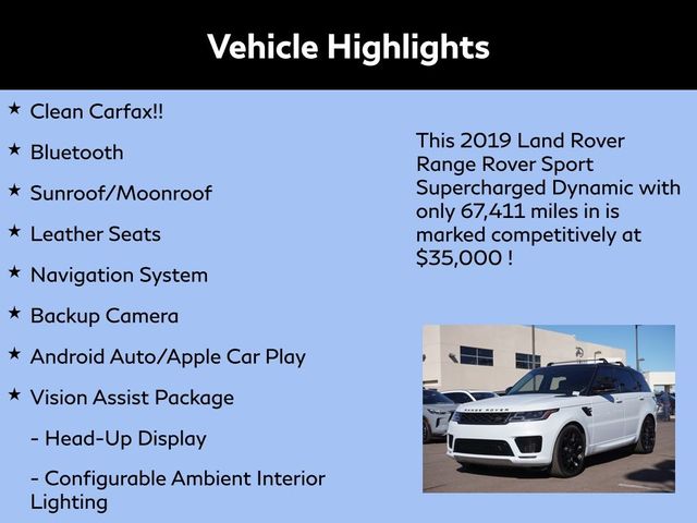 2019 Land Rover Range Rover Sport Dynamic